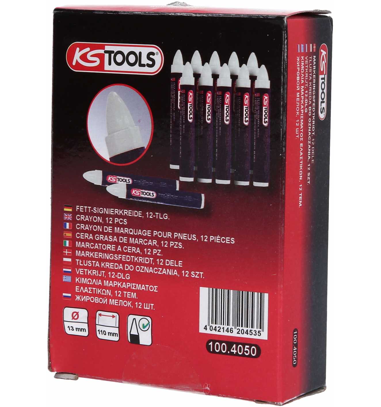 KS Tools Signierkreide, weiß, 12er Pack - 7