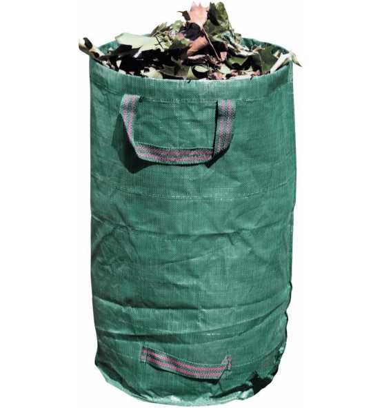 Gartensack mit Verstärkungsring, hochreißfester Kunststoff, grün, selbststehend