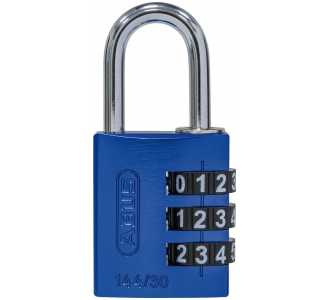 ABUS Zahlenschloss 144/30 blau Lock-Tag
