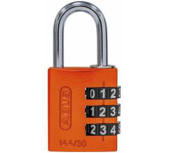 ABUS Zahlenschloss 144/30 orange Lock-Tag