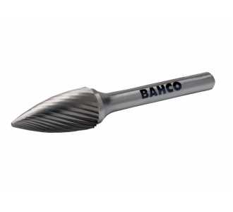 Bahco 10 x 20 mm Rotorfräser aus Hartmetall für Metall, Geschossform, Mittel 20 TPI 6 mm