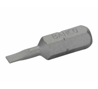 Bahco 1/4 Standard Schraubendreher Bits für Schlitzschrauben 1,2 mm x 6,5 mm x 25 mm - 3 Stk. pro Blisterpackung
