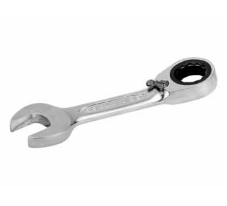 Bahco 5/8"-Knarren-Ring-Maulschlüssel mit Chrom-Finish, kurz, 123 mm