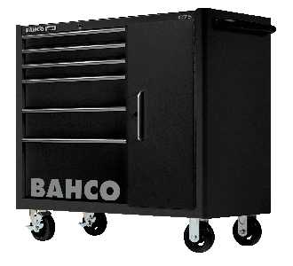Bahco Classic Werkstattwagen 40" mit Schrank und 6 Schubladen, schwarz