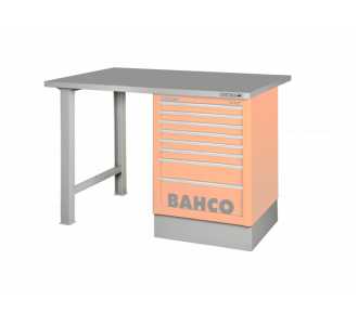 Bahco Montageset mit Stahlarbeitsplatte für Werkbank, zum Umfunktionieren der Werkstattwagen der Serie 1475K zu einer Werkbank, 1500 mm x 750 mm x 103