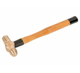 Bahco Schlosserhammer mit Kugelpinne, Kupferberyllium-Kopf und Holzgriff, funkenfrei, 450 g