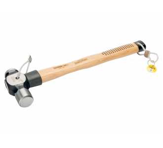 Bahco Schlosserhammer mit Kugelpinne und Drahtschlaufe, Hickory-Stiel, 900 g