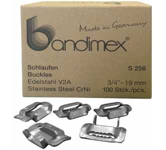 Bandimex Schlaufen 5/8" V2A-Edelstahl, Pack a 100 Stück