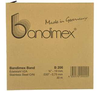 Bandimex Stahlband 1/2" V2A-Edelstahl, Rolle a 30m