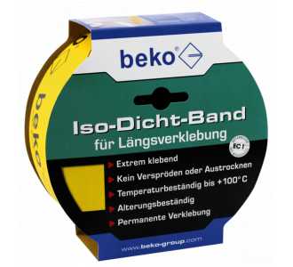 Beko Iso-Dicht-Band 60 mm x 40 m, gelb, Band für Längsverklebung