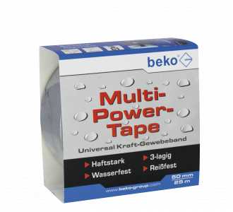 Beko Multi-Power-Tape 50 mm x 25 m, silber Universal Kraft-Gewebeband