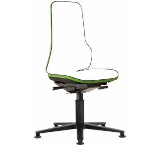 Bimos Arbeitsstuhl grün, ohne Polster Sitzhöhe 450-620 mm mit Gleiter