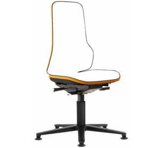 Bimos Arbeitsstuhl Neon orange,ohne Polster Sitzhöhe 450-620 mm mit Gleiter