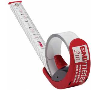 BMI Taschenrollbandmaßmeter L.2m B.16mm mm/cm EG II Ku.Linealfunktion
