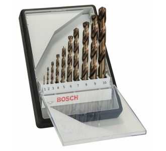 Bosch 10-tlg. Metallbohrer-Set, Robust Line, HSS-Co, 110 mm