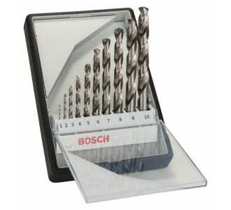 Bosch 10-tlg. Metallbohrer-Set, Robust Line, HSS-G, 135°, 110 mm
