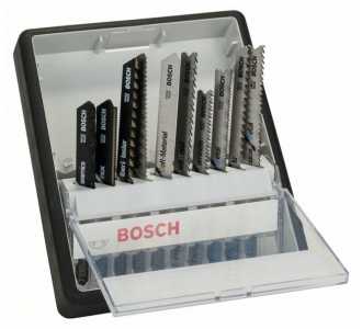 Bosch 10-tlg. Stichsägeblatt-Set, Robust Line, Speciality Materials, T-Schaft