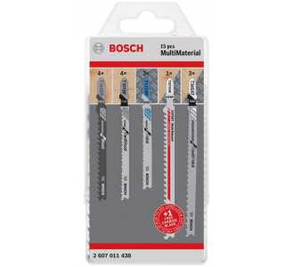 Bosch 15-tlg. Stichsägeblatt-Set für Multimaterial, T-Schaft