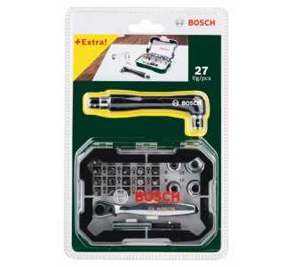 Bosch 26 + 1-tlg. Schrauberbit-Set mit Ratsche
