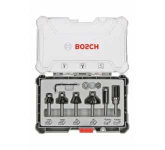 Bosch 6-tlg. Rand- und Kantenfräser-Set, 6-mm-Schaft