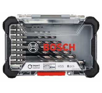 Bosch 8-tlg. Impact Control HSS-Bohrer-Set