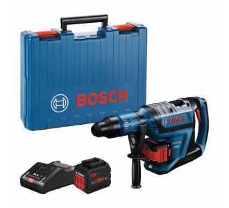 Bosch Akku-Bohrhammer BITURBO GBH 18V-45 C, 2 x Akku, Ladegerät, Zubehör, Handwerkerkoffer