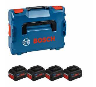 Bosch Akkupack Akku Set 4x ProCORE18V 5,5Ah + L-BOXX mit Einlage