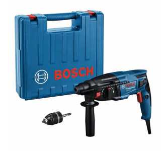 Bosch Bohrhammer GBH 2-21 mit SDS-plus-Adapter und Schnellspannbohrfutter