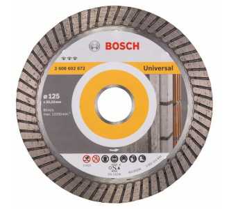 Bosch Diamanttrennscheibe Best for Universal Turbo, 125 x 22,23 x 2,2 x 12 mm