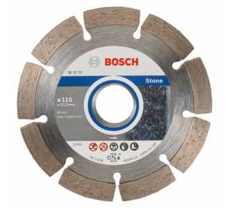 Bosch Diamanttrennscheibe Standard for Stone, 115 x 22,23 x 1,6 x 10 mm, 10er-Pack