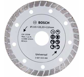 Bosch Diamanttrennscheibe Turbo, Durchmesser: 115 mm