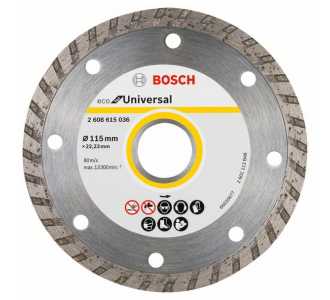 Bosch Diamanttrennscheibe Turbo Eco For Universal, 115 mm