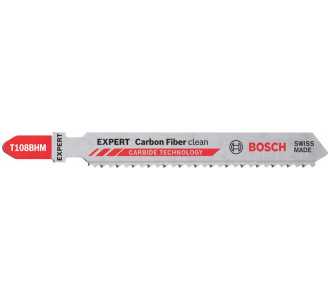 Bosch EXPERT ‘Carbon Fiber Clean' T 108 BHM Stichsägeblatt, 3 Stück. Für Stichsägen