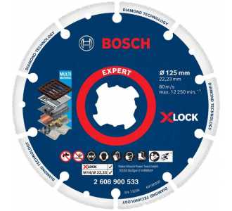 Bosch EXPERT Diamond Metal Wheel X-LOCK Trennscheibe, 125 x 22,23 mm, für kleine Winkelschleifer