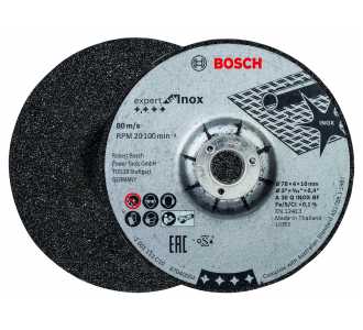 Bosch EXPERT for Inox 2 Stck. x 76 x 4 x 10 mm Schruppscheibe., für Mini-Winkelschleifer