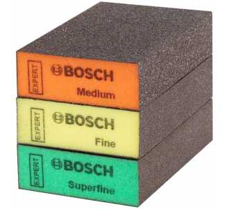 Bosch EXPERT S471 Standard Block, 69 x 97 x 26 mm, M, F, SF, 3-tlg. Für Handschleifen