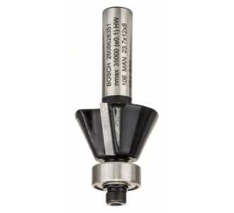 Bosch Fase-/Bündigfräser, 8 mm, D1 23,7 mm, B 5,5 mm, L 12 mm, G 54 mm, 25°