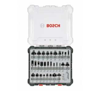 Bosch Freihandfräser-Set, 8-mm-Schaft, 30-tlg.