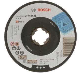 Bosch Gekröpfte Trennscheibe Standard for Metal X-Lock, Ø 125 mm