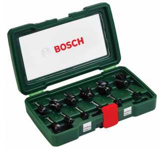 Bosch HM-Fräser-Set, 12-tlg., Ø 1/4" Schaft