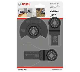 Bosch Holz-Basis-Set, 3-tlg., Sägeblätter für Multifunktionswerkzeuge