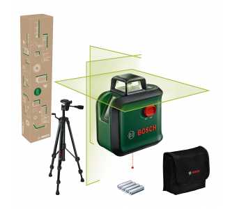 Bosch Kreuzlinien-Laser AdvancedLevel 360 Set incl. Stativ TT 150, Zubehör, eCommerce-Karton