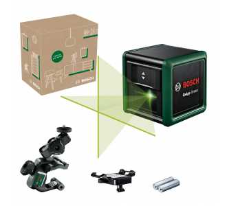 Bosch Kreuzlinien-Laser Quigo Green, incl. Zubehör, eCommerce-Karton