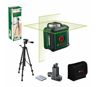 Bosch Kreuzlinien-Laser UniversalLevel 360 Premium-Set, incl. Stativ TT 150, Zubehör, Karton