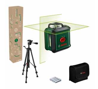 Bosch Kreuzlinien-Laser UniversalLevel 360 Set, Stativ TT 150, eCommerce-Karton