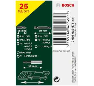 Bosch Mini-X-Line-Schrauberbit-Set, 25-tlg.