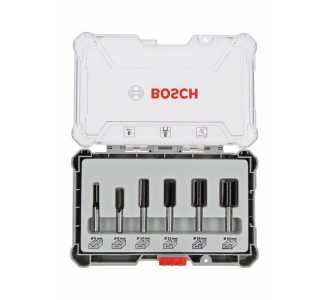Bosch Nutfräser-Set, 6-mm-Schaft, 6-tlg.