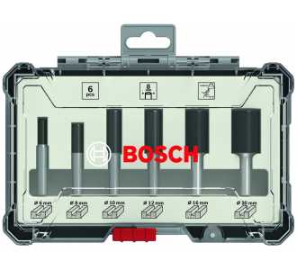 Bosch Nutfräser-Set, 8-mm-Schaft, 6-tlg.