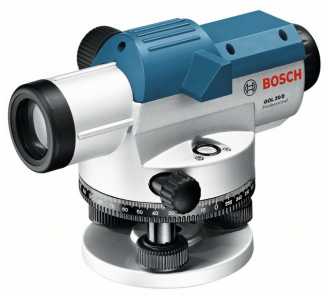 Bosch Optisches Nivelliergerät GOL 20 D, Stativ, Messstab, Zubehör, Transportkoffer