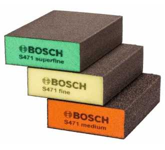 Bosch Schleifschwamm-Set Best for Flat & Edge, 3-tlg., 69 x 97 x 26 mm, M, F, SF